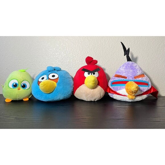 Angry Birds Space Lazer Laser Purple Bird Red Green Blue Bird Plush Toy …